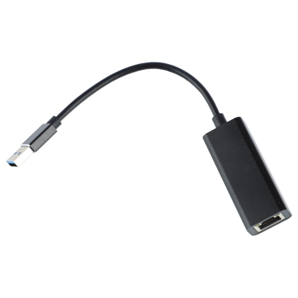 USB C - Ethernet -sovitin kevyellä USB Type C - RJ45 Gigabit -kaapelimuuntimella tabletille mustalle