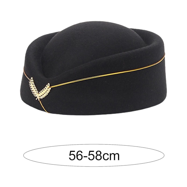 Elegant brodert flyvertinne ullbarett kaffe
