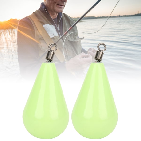 Lure Lysende Jig-hoved Bly Dybvandssynke Vægt Fiskemad Fiskegrej40#, 2 stk.
