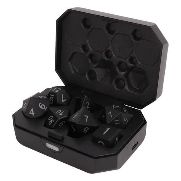 7 stk. lysende terninger vanntette LED-lysbrikker misfarging oppladbare terninger for bordspill KTV