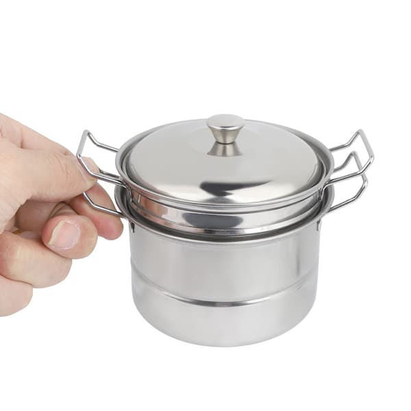 Mini dampkoger i rustfrit stål til børn, legetøj til legekøkken, madlavning