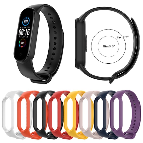 Rem til Xiaomi Mi Band 6 blød TPU armbånd udskiftningsrem