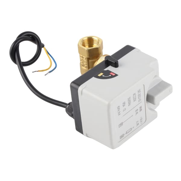 Motoriserad kulventil elektrisk 2-vägs normalt öppen manuell automatisk DN15 AC220V