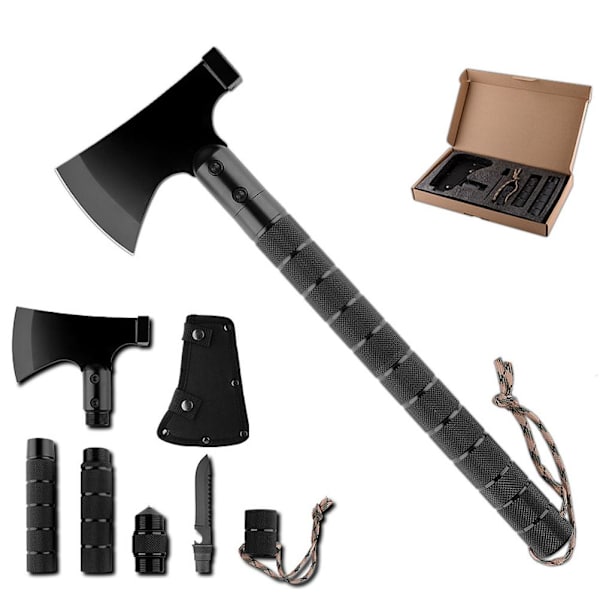 Camping Yxa Fällbar Bärbar Multiverktyg Kits Yxa Yxa med Slida för Utomhus Camping Vandring Ryggsäck
