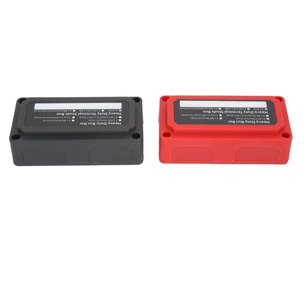 1 par samleskinneboks 200A 4 X M10 3/8in pinner samleskinneterminalblokk for biler bobiler lastebiler yachter DC12 til 48V