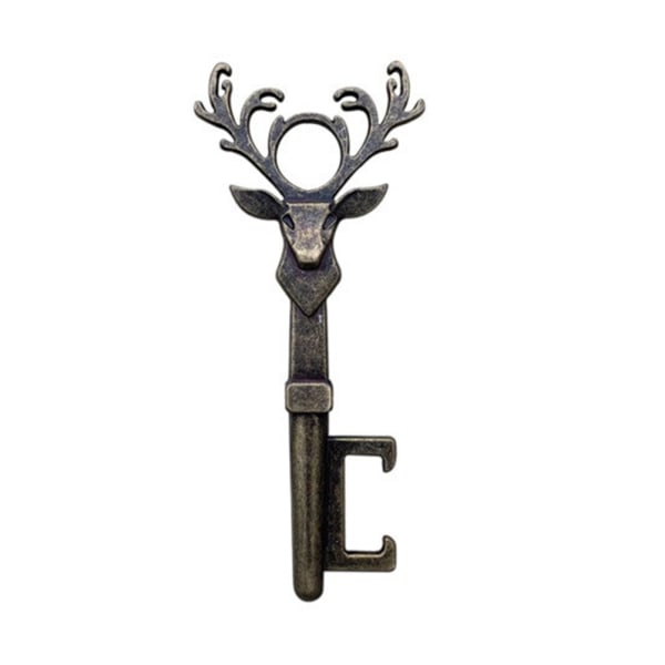 Deer Head Flasköppnare Portabel Deer Flasköppnare Retro Key Pendant