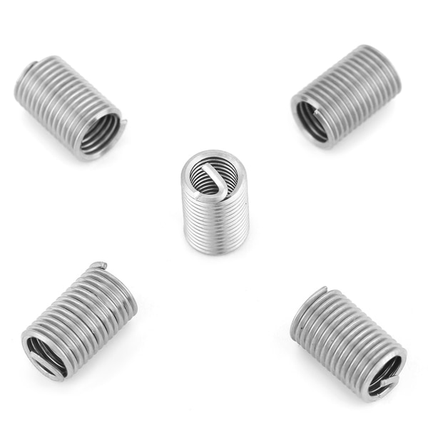 50 stk rustfritt stål SS304 spiraltråd skruegjengeinnsatser M6 x 1,0 x 3D Lengde