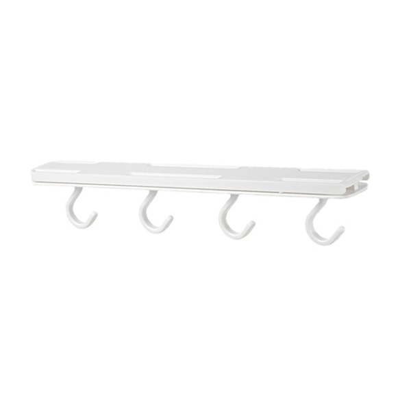 Retractable Sliding Hooks Punch Free Wall Mounted Stick Hooks Kitchen Pull Out Hooks