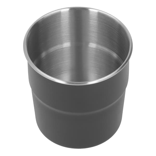Isolerad kopp 320 ml rostfritt stål dubbelvägg liten kaffemugg metall drickskopp för hemcamping svart