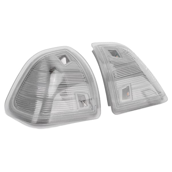 2 stk. sidespeil LED-blinklys venstre høyre 68302828AA 68302829AA erstatning for Dodge Ram 1500 lastebil 2011-17 Gjennomsiktig hvit