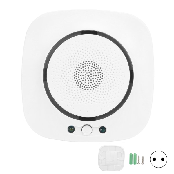 Gasläckagelarm 85Db Wifi-läckagetestare Sniffer för TUYA Smart Life App 110‑230VEU Plugg