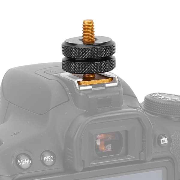 Flash Hot Shoe Adapter Mount - 1/4\" Tripod Skrue Holder Tilbehør