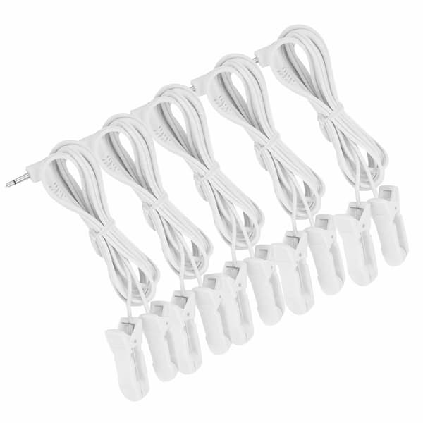5 stk. 2,5 mm øreclips elektrode ledning til digital TENS massage maskine
