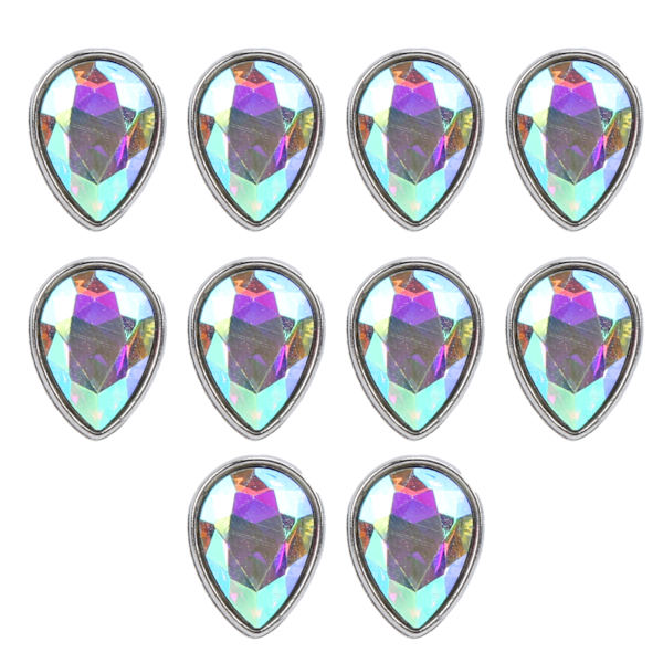 10 st Rhinestones Patchable Stylish Bright Edged Claw Rhinestone för DIY Hand‑Made DekorationAB Färg
