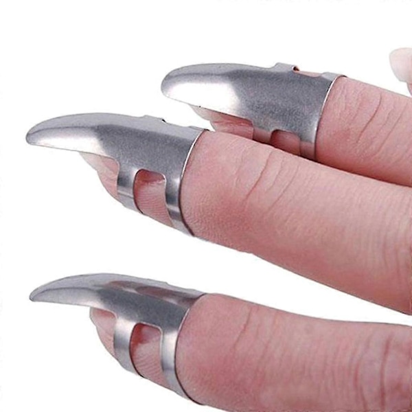 Justerbara Metall Fingerplektrum - 8st för Fingerstyle Gitarr Bas