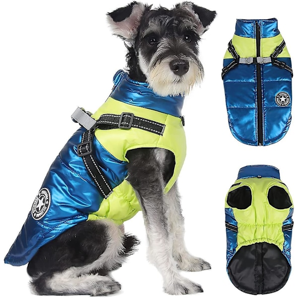 Vinterjackor för hundar, valpkläder, vattentät hundjacka, vinterhundväst, kläder för små hundar (XL)