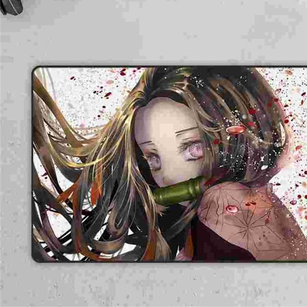 Musemåtte i gummi med personlige anime-tegneseriemotiver, skridsikker, vandtæt spillemusemåtte, computerbordmåtte 75x40cm(30x16in)