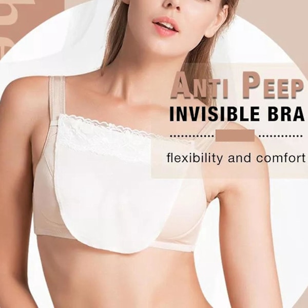 Blonder Anti-Peep Clip-on Mock Camisole BH til kvinder Sort