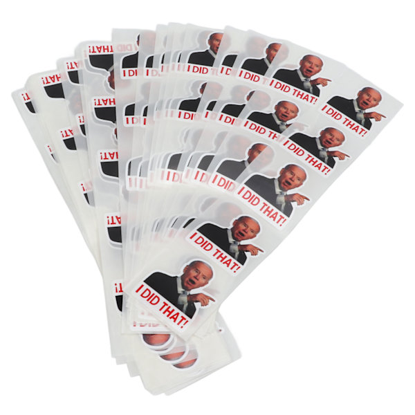 100 st American President Stickers I Did That Stickers för bil, bärbar dator, vägg, fönster, bensinpumpar