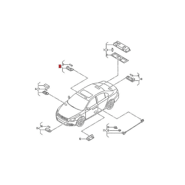 2 kpl Kupukattovalaisin lukuvalo B6 B7 CC Golf 5 MK6 MK7 sisävaloille beige - 1KD947109A