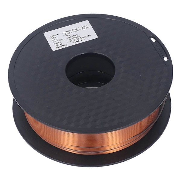1,75 mm PLA Filament Guld Sølv Kobber Trefarvet Silke 3D Printer Filament Printforbrug