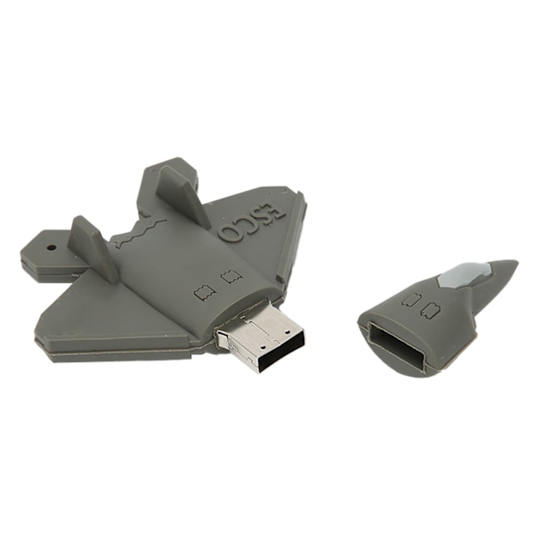 USB Flash-stasjon Grå Tegneseriefigur Bærbar Lagring Minnepinner for Overføring Deling 16GB