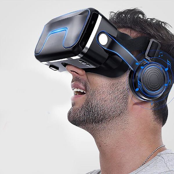 VR-headset - 3D-glasögon för TV, filmer och videospel - Kompatibel med iOS, Android - Stödjer skärmar på 4,7-6,53 tum