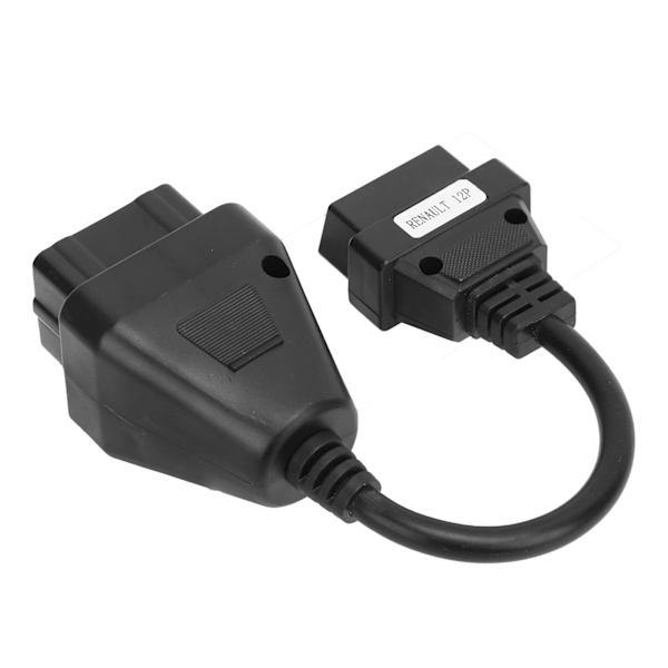 Ammattimainen OBD2-sovitin 12-napainen 16-napaiseen autodiagnostiikan jatkokaapeliin