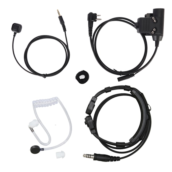 Halsmikrofon ørestykke 7,1 mm stik med finger PTT bærbar til MOTOROLA GP88 GP300 GP3688 DEP450 EP450