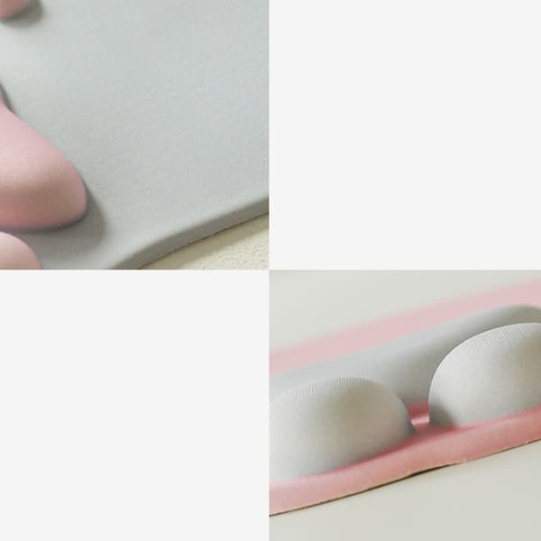 Musematte med kattepote, multifunksjonell, tegneserie, sklisikker, ergonomisk musematte med håndleddsstøtte for hjemmekontorarbeid, temperament grå