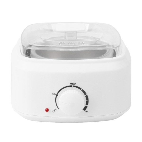 Mini voksvarmemaskin voksvarmer gjennomsiktig lokk 110‑240V for hårfjerning EU-plugg
