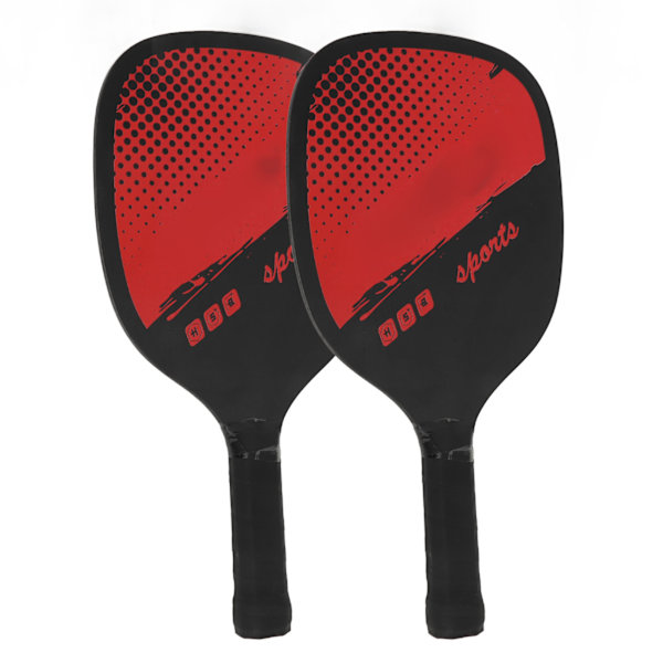 Pickleball-racketset med ergonomisk design, 1 par träpickleball-paddel med 4 bollar och bärväska för inomhus- och utomhusträning, röd