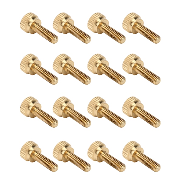 50 stk. flad riflet tommelfingerskrue vridet rundt hoved rent kobber Skridsikre industrielle forsyninger (M5 x 16 mm)