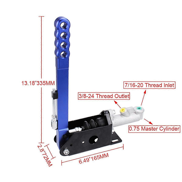 Bil 340mm Racing Drift Hydraulisk Handbroms Universal, A