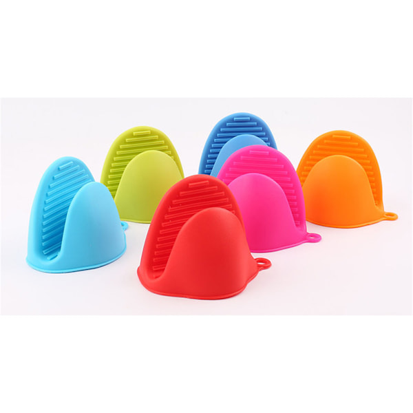 2 kpl Kotikeittiö Silikoni Anti Hot Anti Slip -käsineet Leivonta Uuni Mikroaaltouuni Lämpöeristetyt Sormenkäsineet