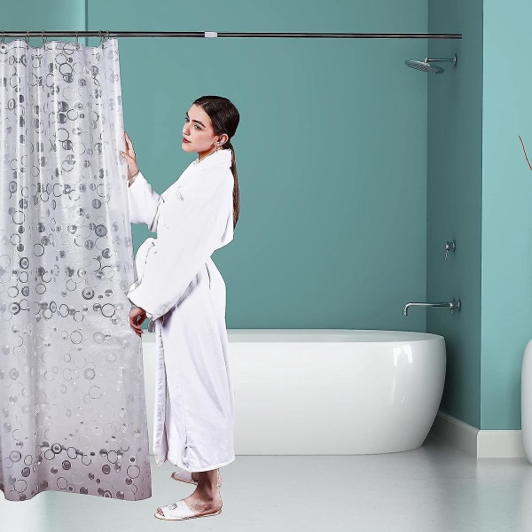 Meldug-resistent vandtæt bruseforhæng, antibakterielt badeforhæng til badeværelse, 120x180 cm Blå