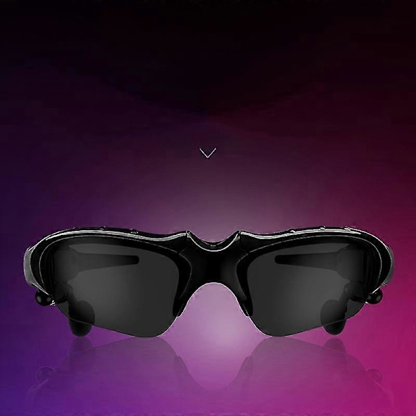 Sort Stereo Trådløst Headset Telefon Kørsel Beklædning & Tilbehør > Beklædningstilbehør > Solbriller > Voksen (unisex) Mp3 Musikafspiller Rideøje