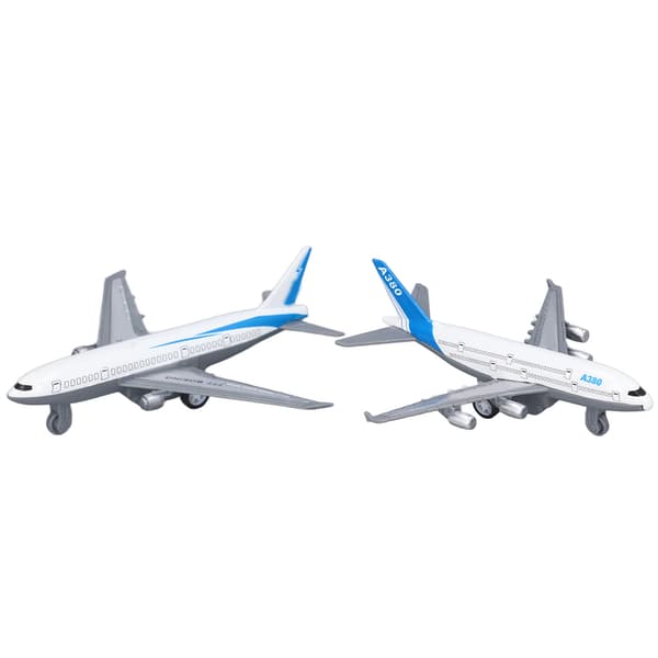 2 st flygplansmodell simulering legering modell leksaksset bärbar dra tillbaka flygplansmodell leksaksdekoration