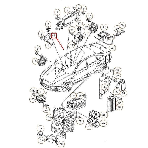 Car Front Door Midrange Speaker for A6 C6 2005-2011 Left Right 4F0035411 Midrange Speaker Horn
