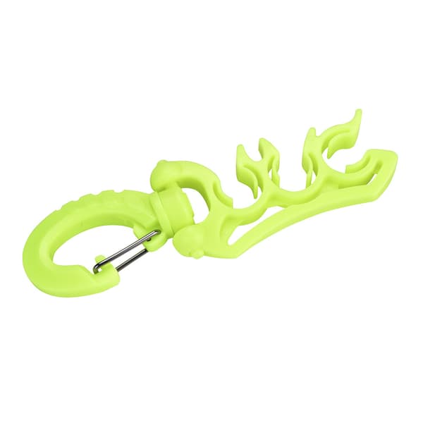 Keep Diving Undervands Plastik Dobbelt BCD Slangeholder med Clip Spænde Krog (Gul)