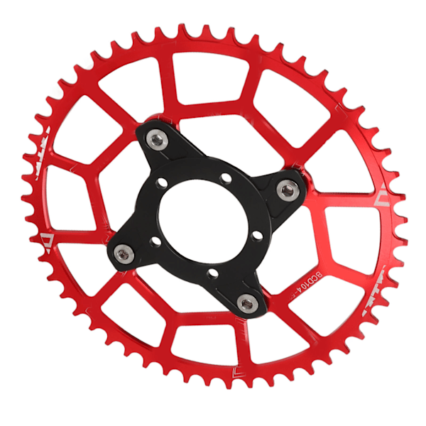 52T 104 BCD kjedeblad og adapter i aluminiumlegering litiumbatteri modifikasjonstilbehør for Bafang Mid Drive Motor Rød