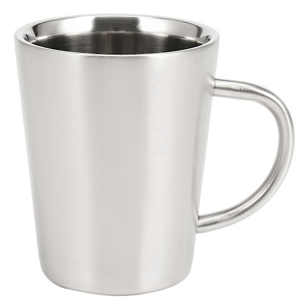 340 ml Rostfritt Stål Kopparpläterad Dubbla Lager Te Mugg Silver