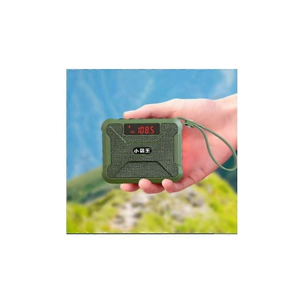W28 Utendørs Walkman-spiller Radio Bluetooth Høyttaler Liten Lyd Håndradio grønn