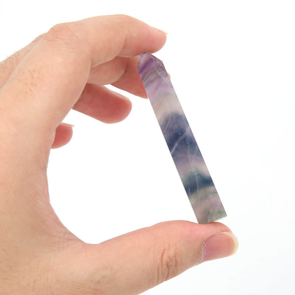 Enkelspetsig färgad fluoritkristallpelare helande meditationskristallkvarts ZZ0144