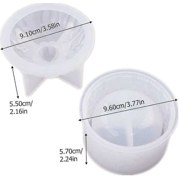 Resinform med låg Silikone Opbevaringsboks Form til Epoxy Støbning DIY Resin Håndværkssæt Rustik Flaske Display Smykker Pyntegenstand Beholder Dåse
