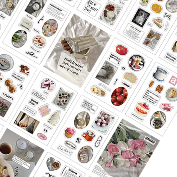 20 ark håndbok dekorasjon tema klistremerker fasjonable klistremerker personlige dekorative klistremerker scrapbooking rekvisita mat