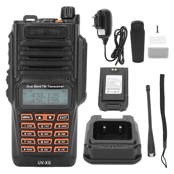 Dual Band Walkie Talkie 10W UHF VHF Lång Räckvidd IP67 Vattentät 2 Vägs Radio för BaoFeng UVXS 100240V EU-kontakt
