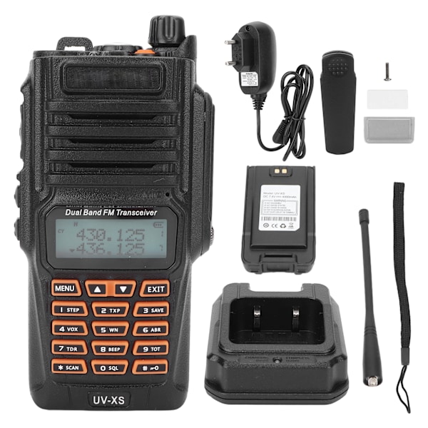 Dual Band Walkie Talkie 10W UHF VHF Langt Rækkevidde IP67 Vandtæt 2 Vejs Radio til BaoFeng UVXS 100240V EU Stik