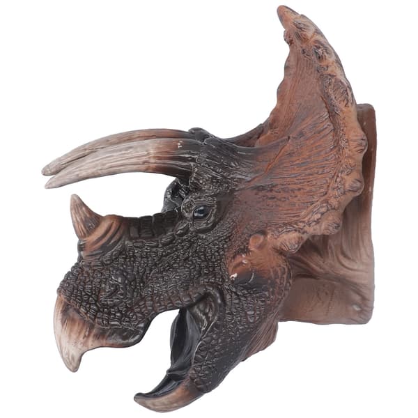 Triceratops-docka i gummi, giftfri, hållbar, handmålad, Triceratops-handdocka