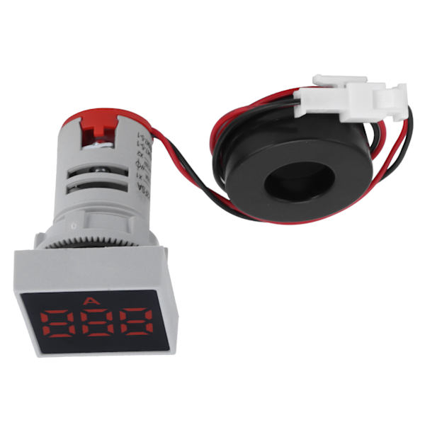 Digital strömmätare Matt panel Amperemeter Signalindikatorlampa AC 220V AD16‑22FSARed